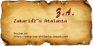 Zakariás Atalanta névjegykártya